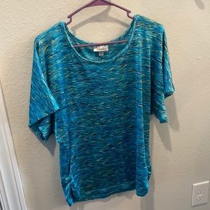 Beautiful multi color blue top